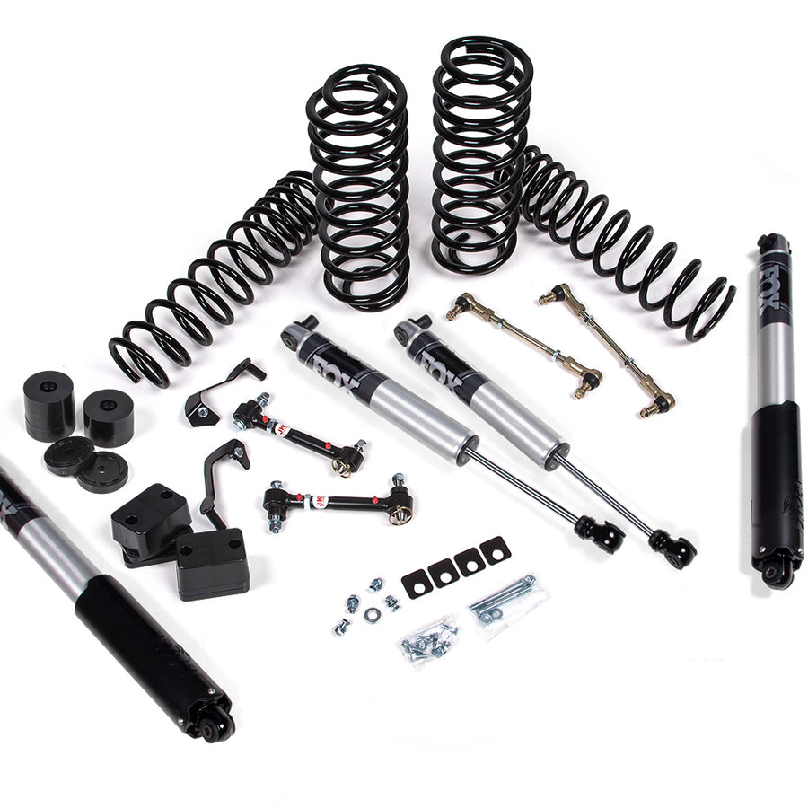 JKS Manufacturing 2018-2024 Jeep Wrangler JL 1.5 Inch Suspension Lift Kit 1 Inch Rear Coil Spring Fox 2.5 Performance Series Shocks JSPEC