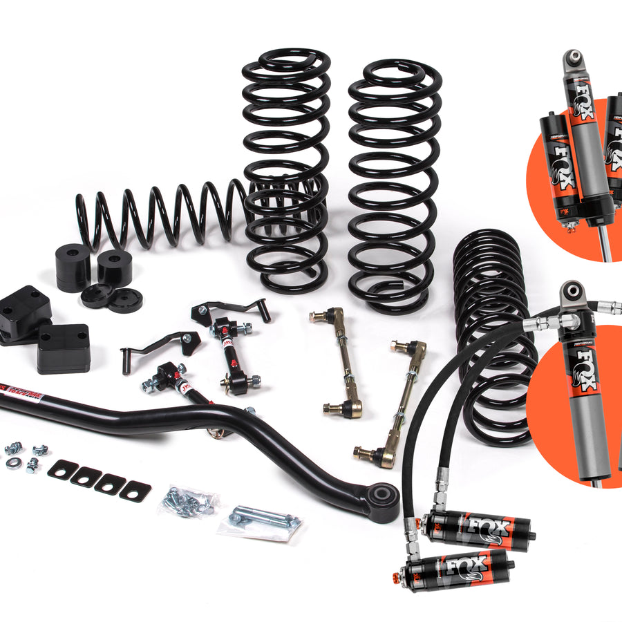 JKS Manufacturing 21-24 Jeep Wrangler JL 4xe 4 Door 2 Inch J-Venture Suspension Lift Kit w/ Fox 2.5 Performance Elite Series Shocks JSPEC
