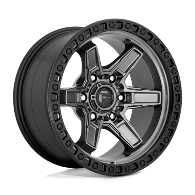 Fuel 1PC D698 KICKER Matte Gunmetal Black Bead Ring wheel