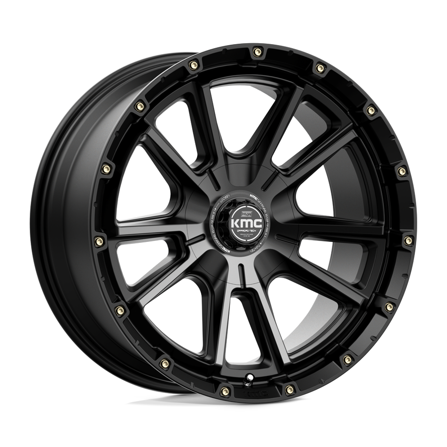KMC KM100 SYNC Satin Black W/ Gray Tint wheel