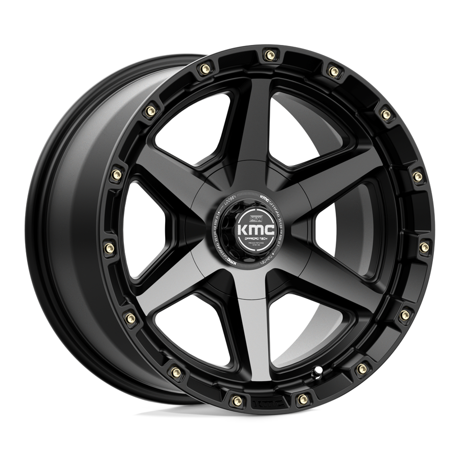 KMC KM101 TEMPO Satin Black W/ Gray Tint wheel