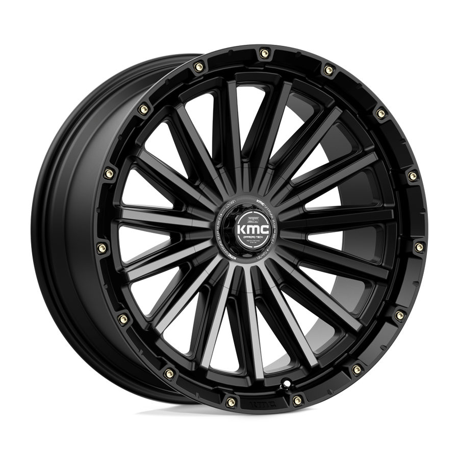 KMC KM102 SIGNAL Satin Black W/ Gray Tint wheel