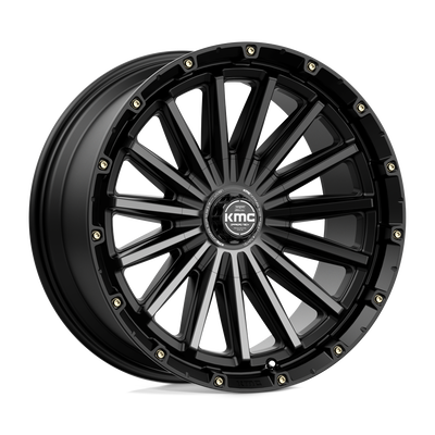KMC KM102 SIGNAL Satin Black W/ Gray Tint wheel