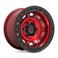 KMC KM236 TANK BEADLOCK Candy Red wheel