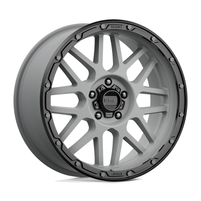 KMC KM535 GRENADE OFF-ROAD Matte Gray W/ Matte Black Lip wheel