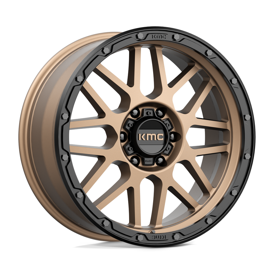 KMC KM535 GRENADE OFF-ROAD Matte Bronze W/ M-Black Lip wheel
