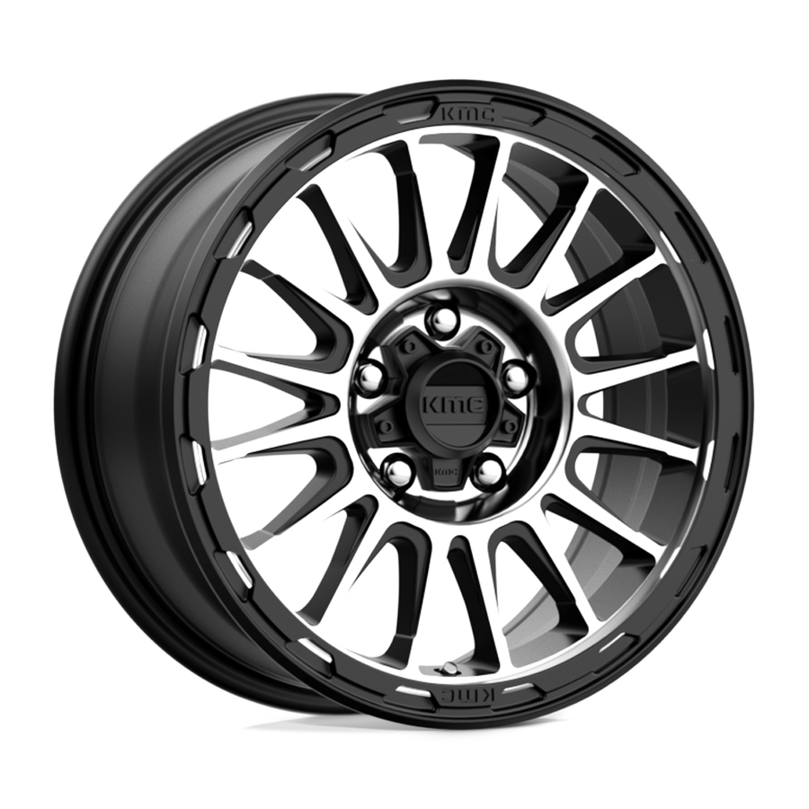 KMC KM542 IMPACT Satin Black Machined wheel