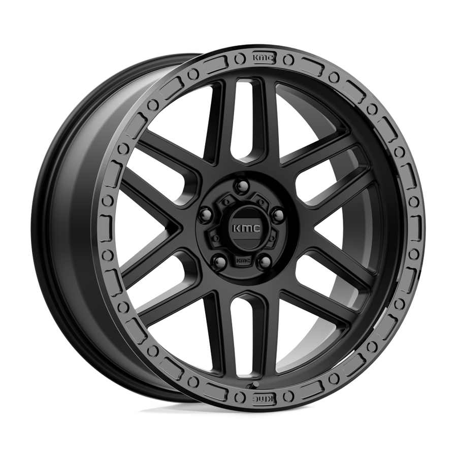 KMC KM544 MESA Satin Black W/ Gloss Black Lip wheel