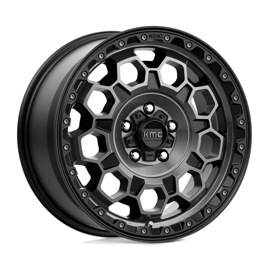 KMC KM545 TREK Satin Black W/ Gray Tint wheel