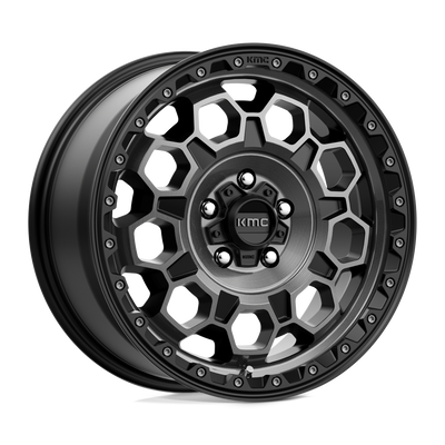KMC KM545 TREK Satin Black W/ Gray Tint wheel