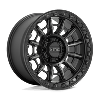 KMC KM547 CARNAGE Satin Black W/ Gray Tint wheel