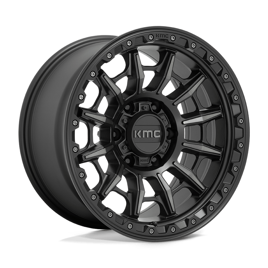 KMC KM547 CARNAGE Satin Black W/ Gray Tint wheel