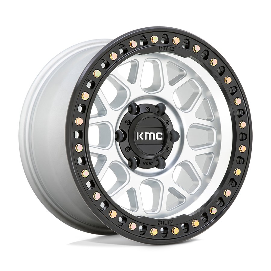 KMC KM549 GRS Machined W/ Satin Black Lip wheel