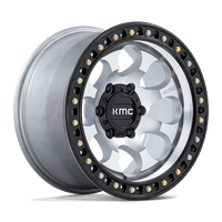 KMC KM550 RIOT SBL Machined W/ Satin Black Lip wheel