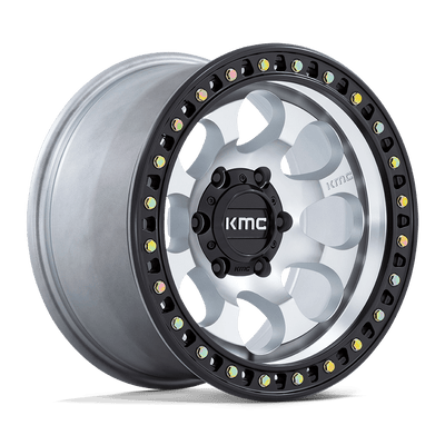 KMC KM550 RIOT SBL Machined W/ Satin Black Lip wheel