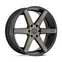 KMC KM704 DISTRICT TRUCK Matte Black W/ Dark Tint wheel