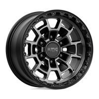 KMC KM718 SUMMIT Satin Black W/ Gray Tint wheel