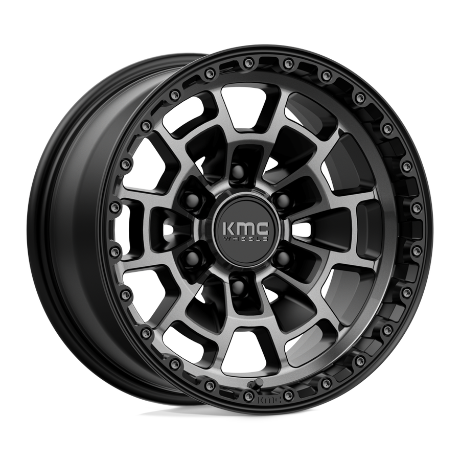 KMC KM718 SUMMIT Satin Black W/ Gray Tint wheel
