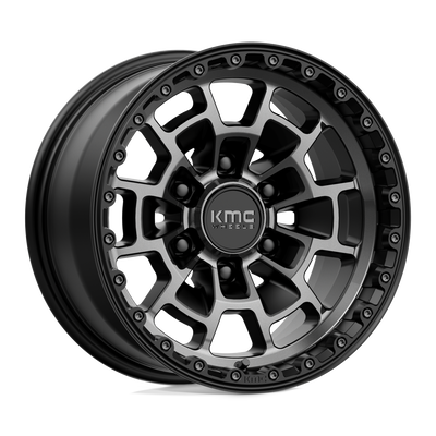 KMC KM718 SUMMIT Satin Black W/ Gray Tint wheel