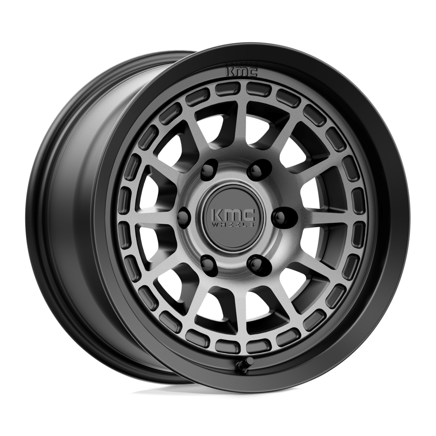 KMC KM719 CANYON Satin Black W/ Gray Tint wheel