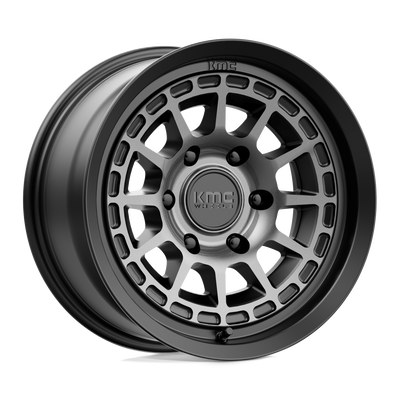 KMC KM719 CANYON Satin Black W/ Gray Tint wheel