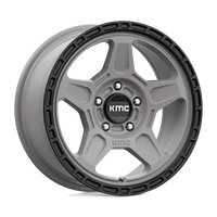 KMC KM721 ALPINE Satin Gray W/ Black Lip wheel