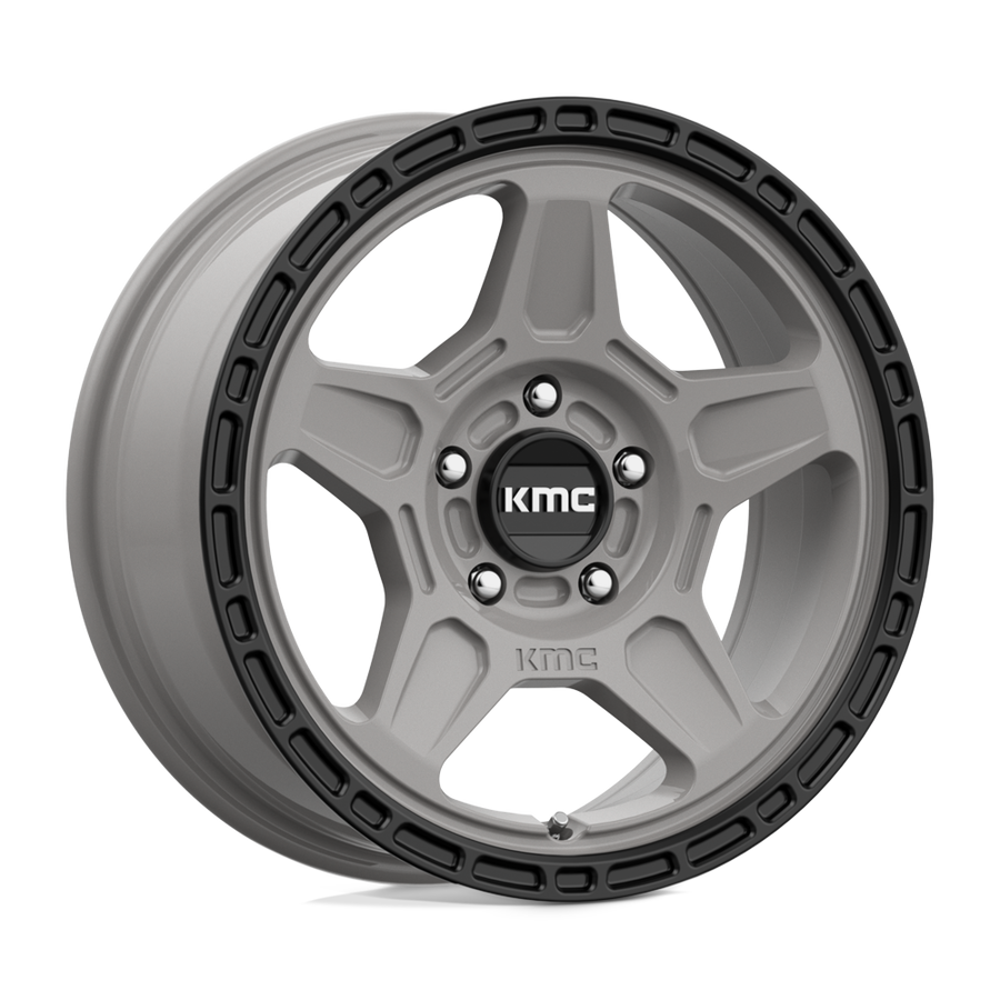 KMC KM721 ALPINE Satin Gray W/ Black Lip wheel
