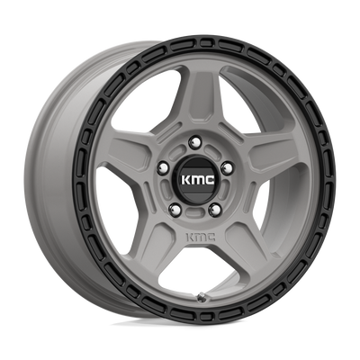 KMC KM721 ALPINE Satin Gray W/ Black Lip wheel