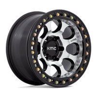 KMC KM237 RIOT BEADLOCK Mach Satin Black Window & Ring wheel