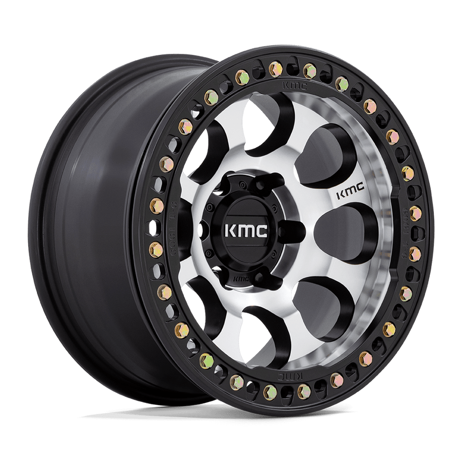 KMC KM237 RIOT BEADLOCK Mach Satin Black Window & Ring wheel