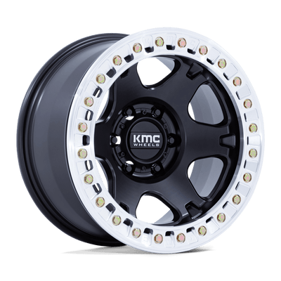 KMC KM238 VI BEADLOCK Satin Black W/ Machined Ring wheel