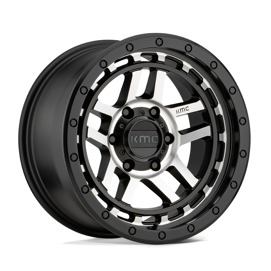 KMC KM540 RECON Satin Black Machined wheel
