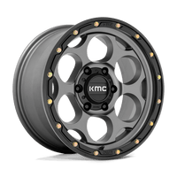 KMC KM541 DIRTY HARRY Satin Gray W/ Black Lip wheel