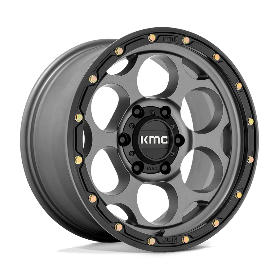 KMC KM541 DIRTY HARRY Satin Gray W/ Black Lip wheel