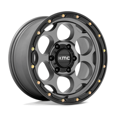 KMC KM541 DIRTY HARRY Satin Gray W/ Black Lip wheel