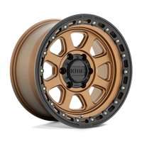 KMC KM548 CHASE Matte Bronze W/ Black Lip wheel