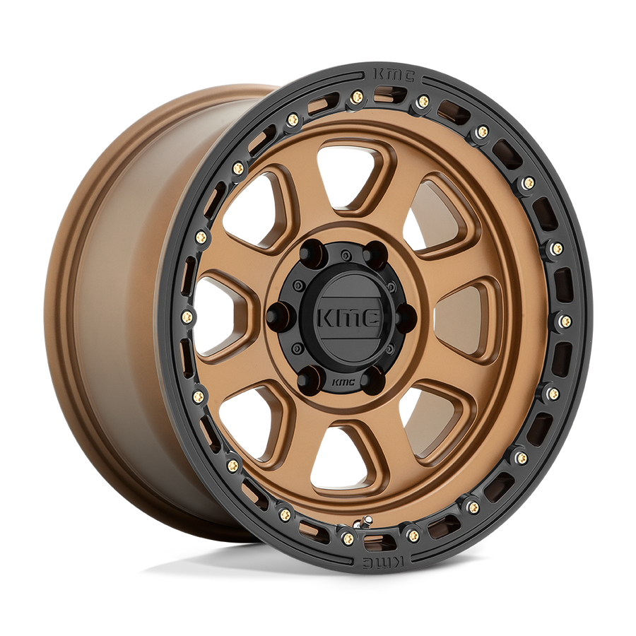 KMC KM548 CHASE Matte Bronze W/ Black Lip wheel