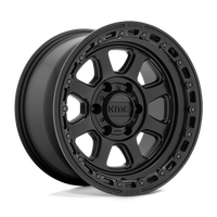 KMC KM548 CHASE Satin Black W/ Gloss Black Lip wheel