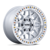 KMC KM549 GRS Gloss Silver W/ Machined Face wheel