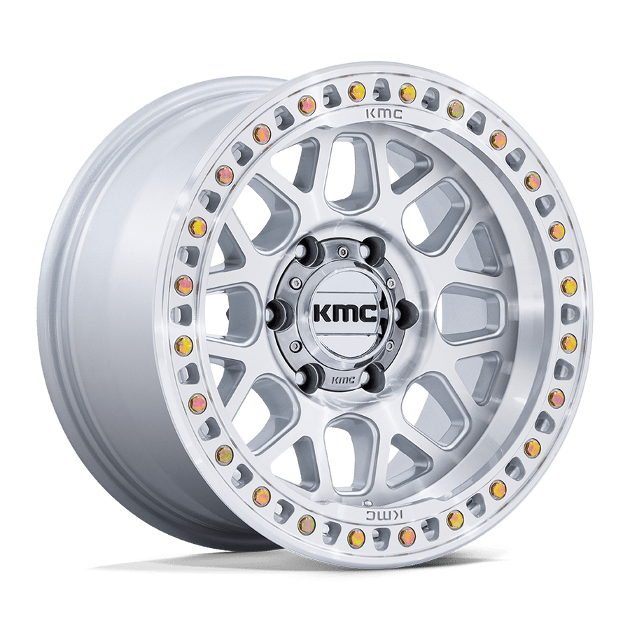 KMC KM549 GRS Gloss Silver W/ Machined Face wheel