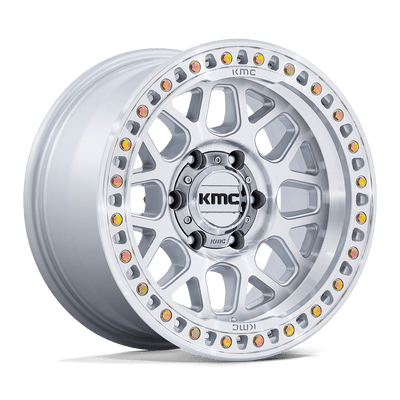 KMC KM549 GRS Gloss Silver W/ Machined Face wheel