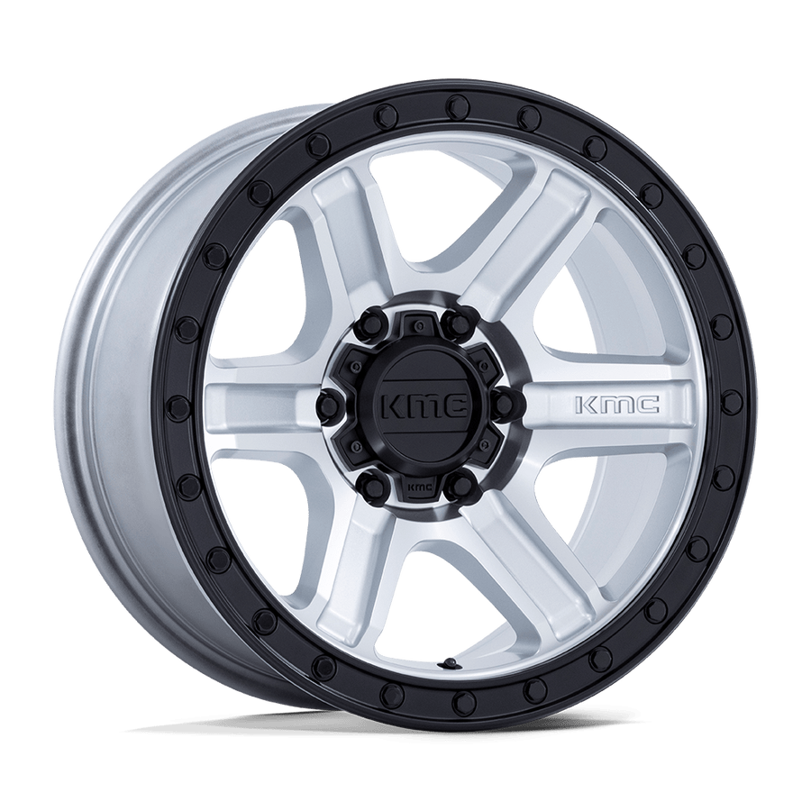 KMC KM551 OUTRUN Machined W/ Gloss Black Lip wheel