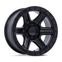 KMC KM551 OUTRUN Matte Black W/ Gloss Black Lip wheel