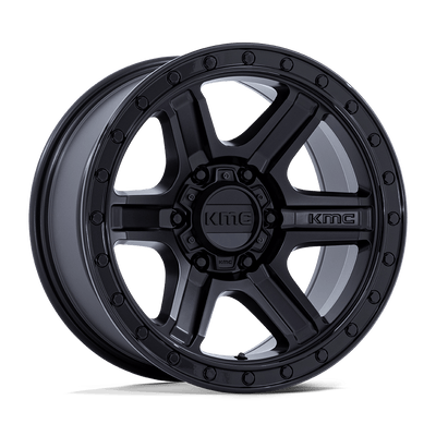 KMC KM551 OUTRUN Matte Black W/ Gloss Black Lip wheel