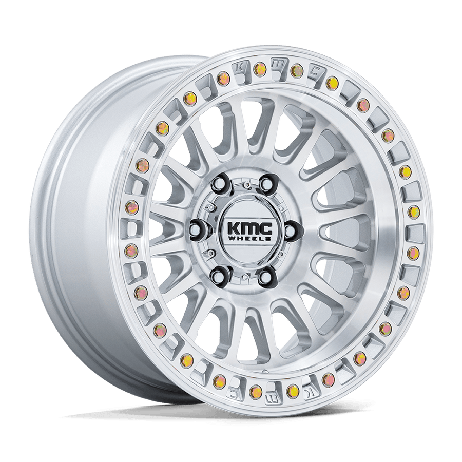 KMC KM552 IMS Gloss Silver W/ Machined Face wheel