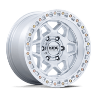 KMC KM553 TORX Gloss Silver W/ Machined Face wheel