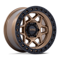 KMC KM553 TORX Matte Bronze W Gloss Black Lip wheel