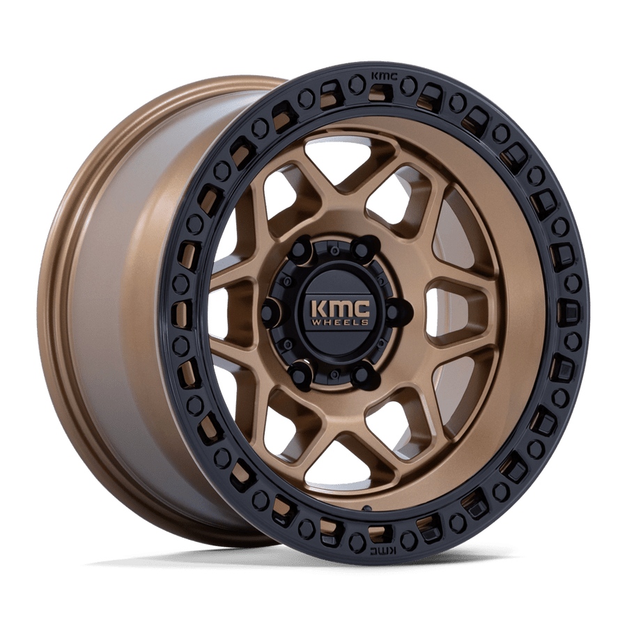 KMC KM553 TORX Matte Bronze W Gloss Black Lip wheel