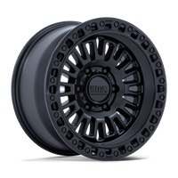 KMC KM554 AZTEC Matte Black W/ Gloss Black Lip wheel