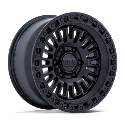 KMC KM554 AZTEC Matte Black W/ Gloss Black Lip wheel